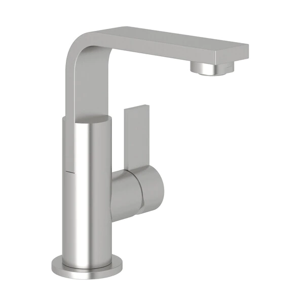 Soriano Single Hole Single Lever Bathroom Faucet - Brushed Stainless Steel With Metal Lever Handle | Model Number: SOR-19-SB-0